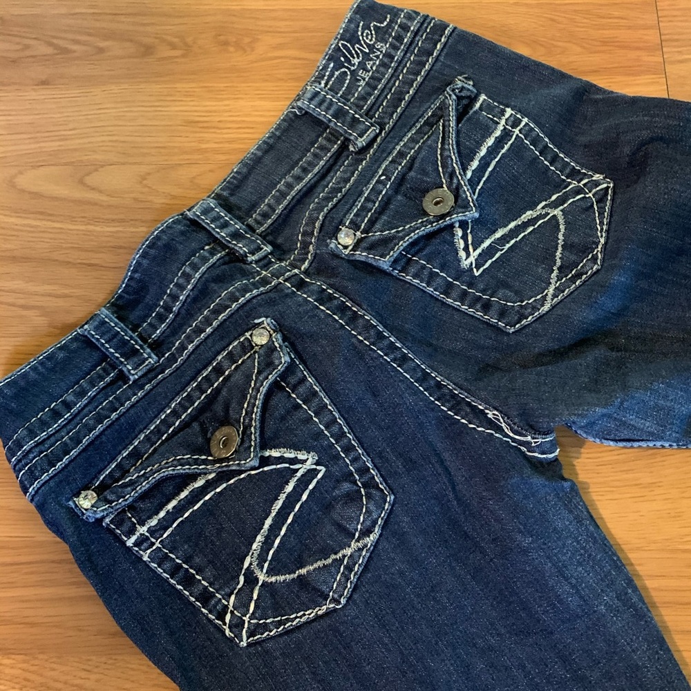 Women’s silver brand jeans